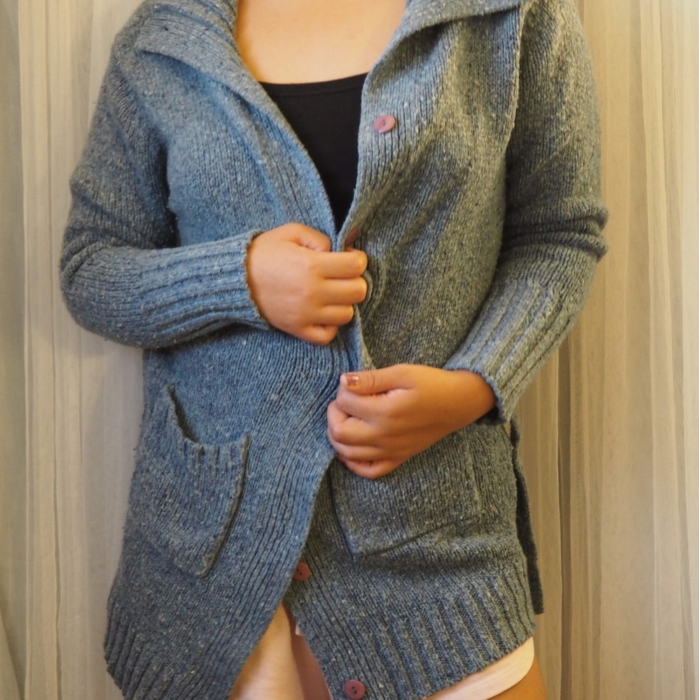 Blue cardigan